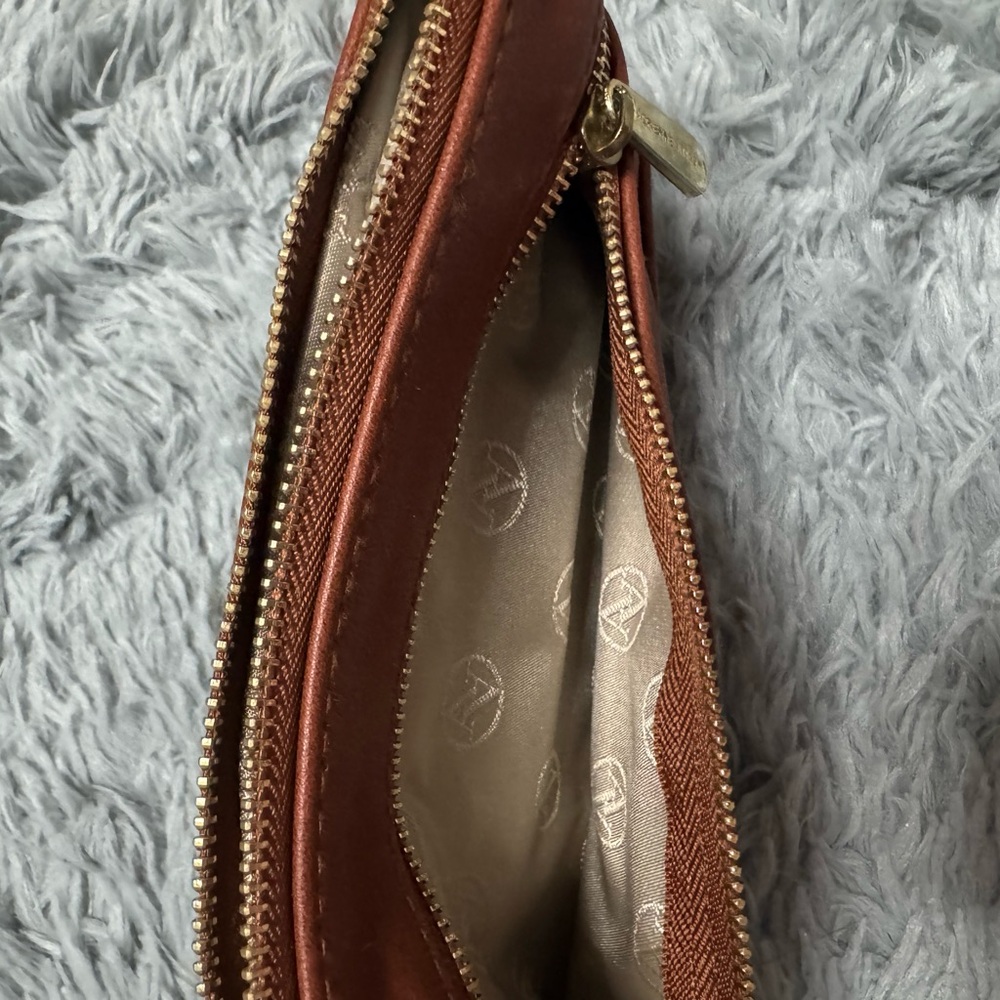 Adrienne Vittadini Brown Wristlet with Gold Accents - Picture 5 of 5